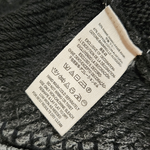 Free People All Washed Out Cardi Asymmetrical Hem Tassel Tie Front Black Small - Picture 9 of 16